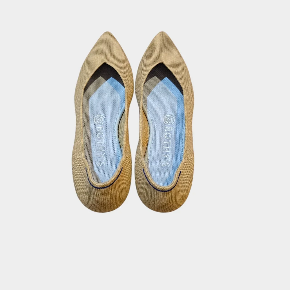 Rothy's The Point Merino Wool Flats in Camel Size 8 Limited Edition - Picture 4 of 9